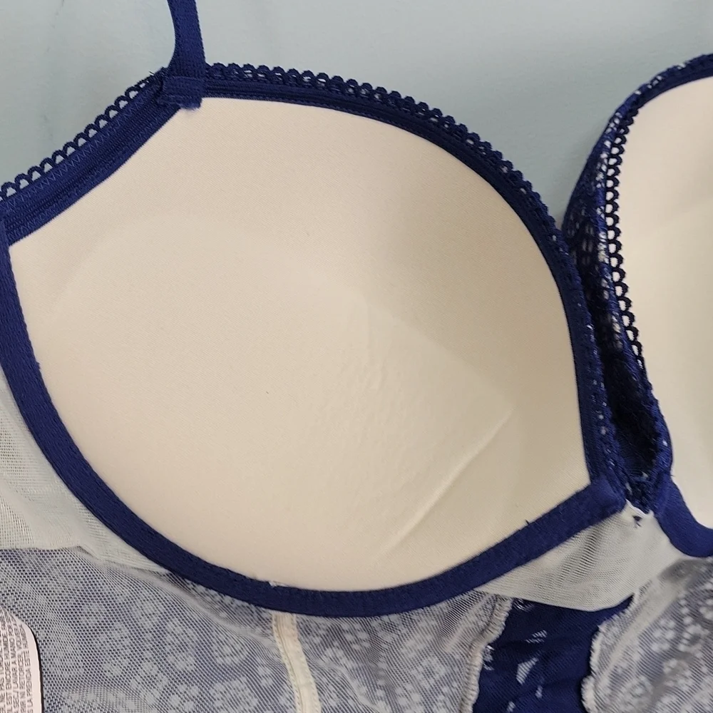 Victoria's Secret navy blue lace Corset Bra - Picture 4 of 10